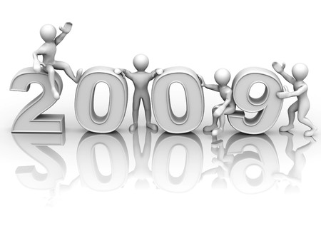 New Year. 2009. 3dの写真素材