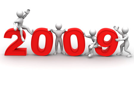 New Year. 2009. 3dの写真素材