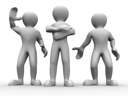 Three  men. 3dの写真素材