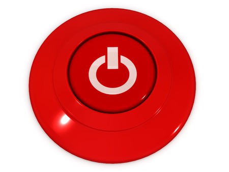 Button Power. 3dの写真素材