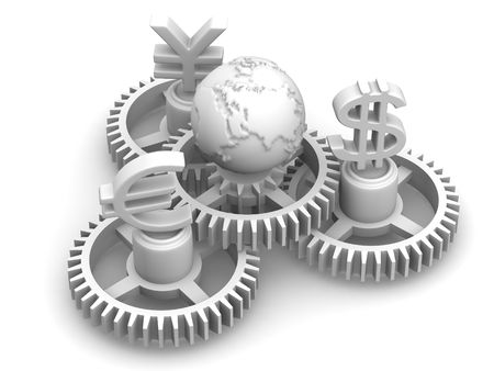 World currency. 3dの写真素材