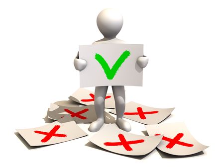 Men with sheet. Yes. 3dの写真素材