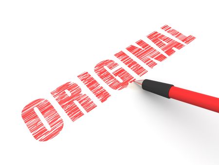pencils depicting text original. 3dの写真素材