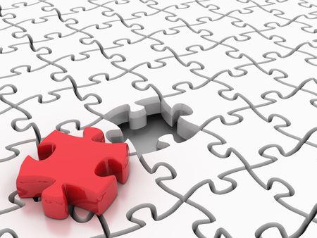 Puzzle. 3dの写真素材