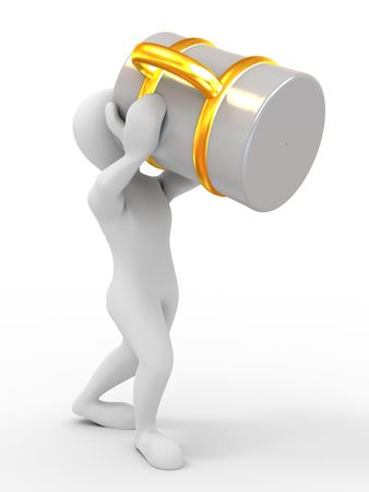 Men with cup. 3dの写真素材