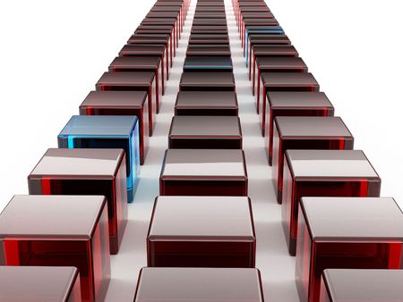 Row of cubes. 3dの写真素材