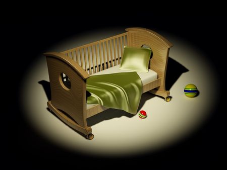 Children's bed. 3dの写真素材