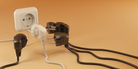 Plugs and Socket. 3d
