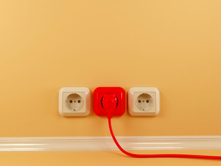Plugs and sockets. 3d