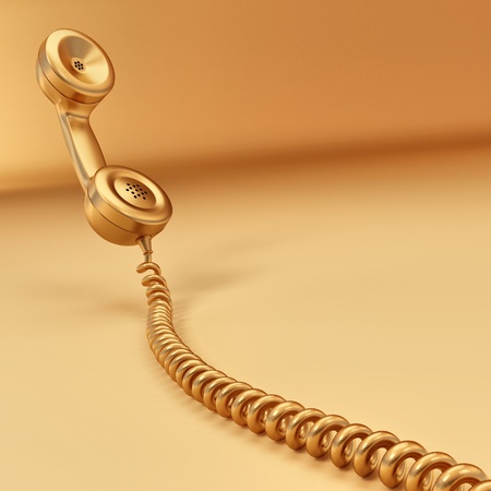 Phone reciever on white isolated background. 3dの写真素材