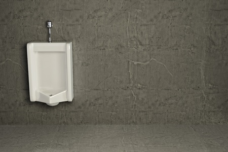 Urinal on dirty wall. Abstract background. 3dの写真素材