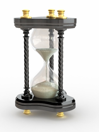Hourglass. Handglass  on white isolated background. 3dの写真素材