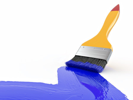 Paintbrush on white isolated background. Abstract background. 3dの写真素材