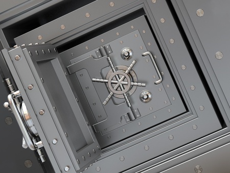 Triple protection. Few vaults in the vault. 3dの写真素材