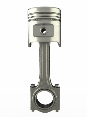 Piston and conrod on white isolated background  3dの写真素材