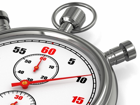 Analog stopwatch on white isolated background 3d Analog stopwatch on white isolated background 3d
