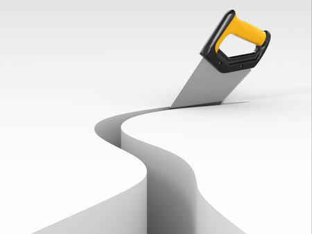 Handsaw on white background