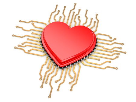 My favorite processor. Cpu as heart. 3dの写真素材
