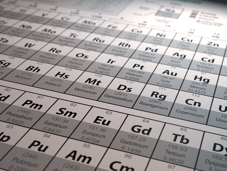 Periodic table of the elements. Science background.  3dの写真素材