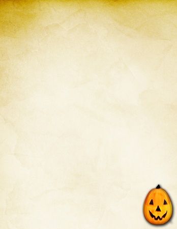 Halloween Background with cartoon pumpkinの写真素材