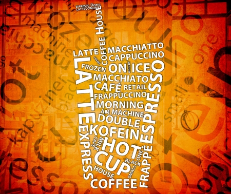 Vintage Coffee Poster の写真素材