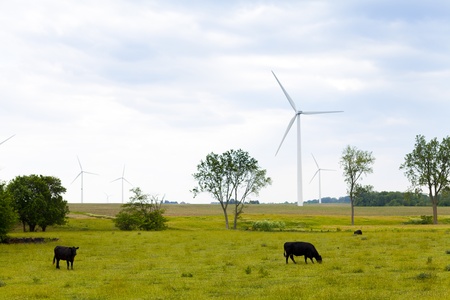 American Countryside Wind farmの写真素材
