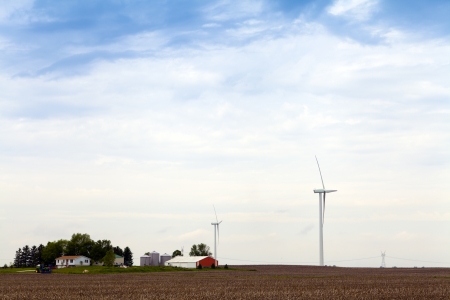 American Countryside With Windmill の写真素材