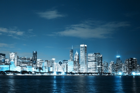 Chicago at Night の写真素材