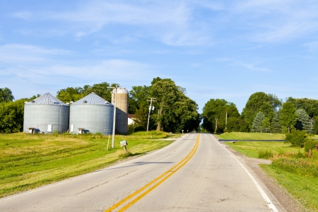 Countryside Road With Blue Skyのeditorial素材