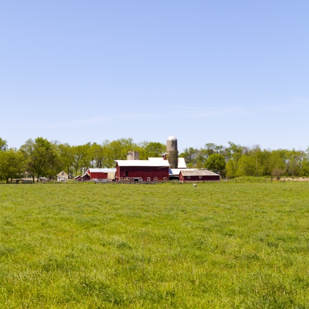 American Farm in hot summer dayのeditorial素材