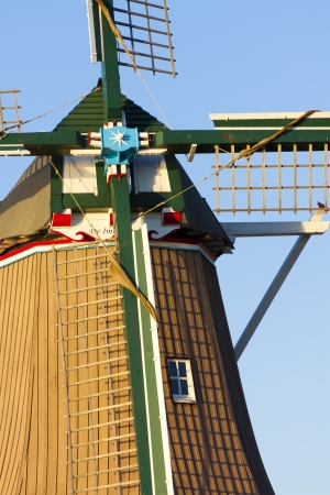 Old windmill in the light of the setting sun. の写真素材