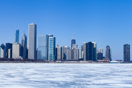 View on downtown Chicago (Winter) の写真素材