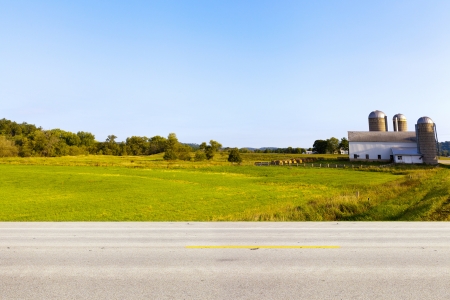 American Country Road Side View の写真素材