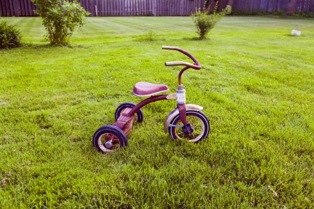 Old tricycleの写真素材