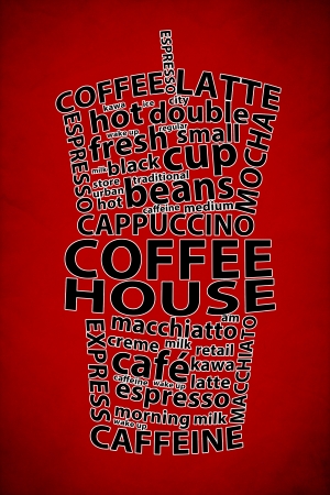 Retro Coffee Ad Backgroundの写真素材