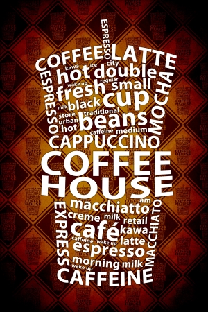 Retro Coffee Ad Backgroundの写真素材