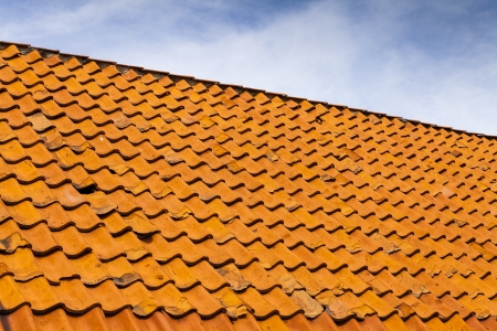 Orange Tile Roofの写真素材