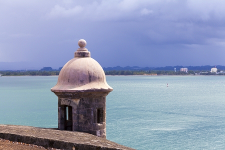 Watch tower in El Morro castle at old San Juan, Puerto Rico.

の写真素材