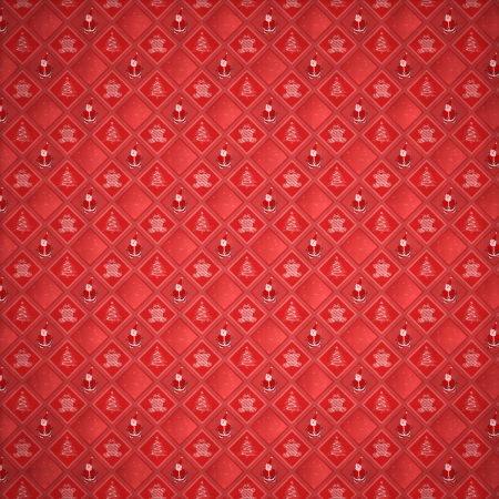 Retro Grunge Christmas Pattern or Old Wrap Paperの写真素材