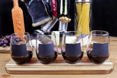 Wine Flight With Appetizerの写真素材