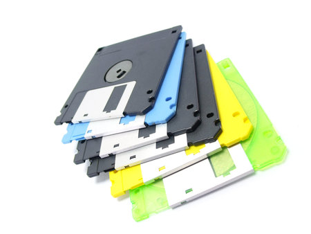 computer floppy disk isolated on white background