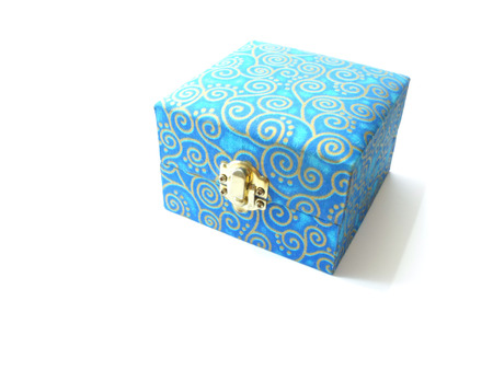 silk box isolated on white backgroundの写真素材