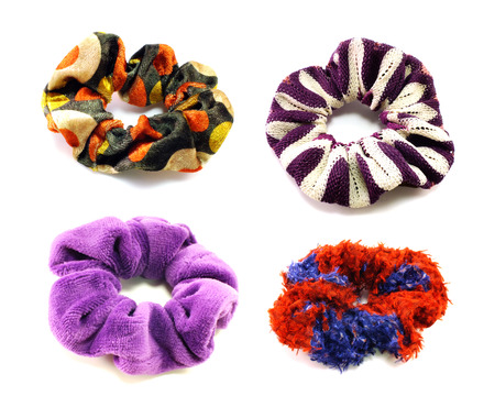 elastic rubber on white backgroundの写真素材