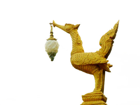 Statues of bird mythical creaturesの写真素材