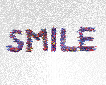 smile with effectの写真素材