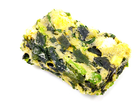 dried vegetable ingredients for green instant soupの写真素材