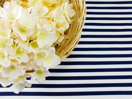 beautiful hydrangea artificial flower bouquetの写真素材