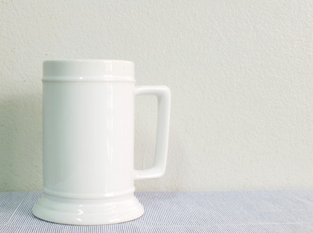 empty white ceramic cupの写真素材