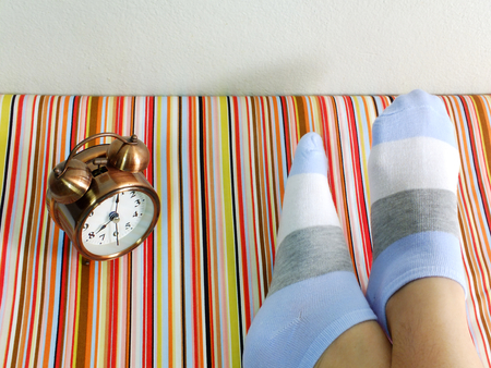 woman feet relaxing and comfort holiday conceptの写真素材