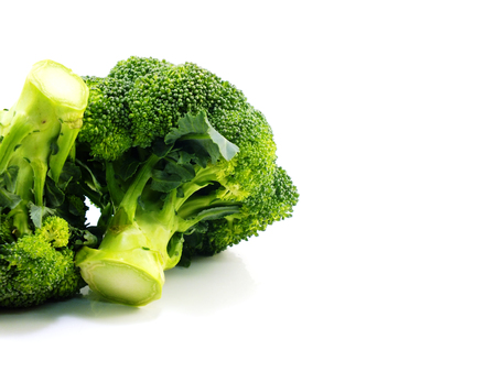 broccoli isolated on white backgroundの写真素材